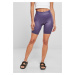 Women's synthetic leather cycling shorts - dark purple