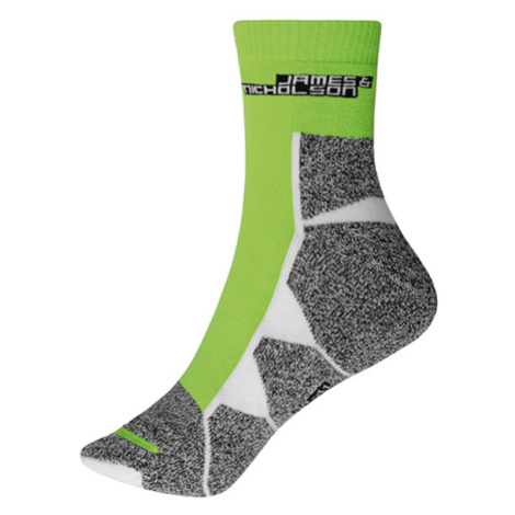 James&amp;Nicholson Unisex športové ponožky JN215 Bright Green