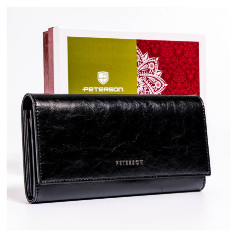 Elegantná dámska peňaženka vyrobená z prírodnej kože — Peterson