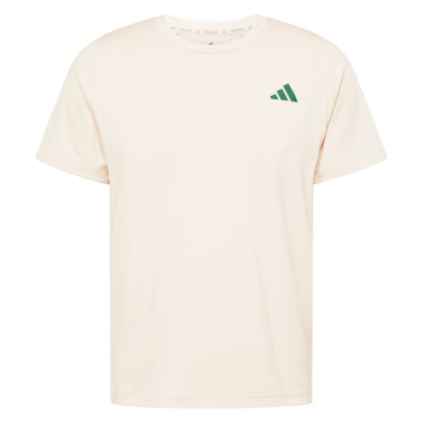 ADIDAS PERFORMANCE Funkčné tričko 'Sports Club Graphic'  krémová / smaragdová