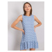 RUE PARIS Lady's blue dress with polka dots