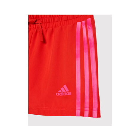 Adidas Športové kraťasy 3 Stripes HE2014 Červená Regular Fit
