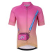HOLOKOLO Cyklistický dres s krátkym rukávom - CANDYBAG KIDS - ružová/žltá