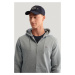 MIKINA GANT REG SHIELD FULL ZIP HOODIE GREY MELANGE