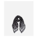 Šatka Karl Lagerfeld K/Ikonik 2.0 Choup Aop Scarf Black/White