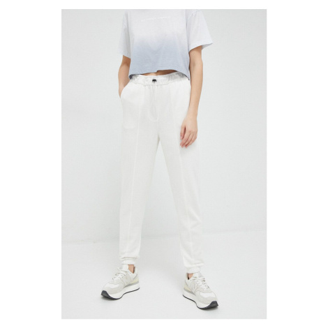 Tréningové nohavice Calvin Klein Performance Essentials biela farba, jednofarebné