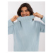 Light blue turtleneck with long sleeves