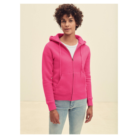 Pink Zippered Sweatshirt Fruit Of The Loom