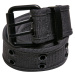 Canvas belt with double thorn buckle grey