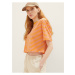 Ružovo-oranžové dámske pruhované tričko Tom Tailor Denim
