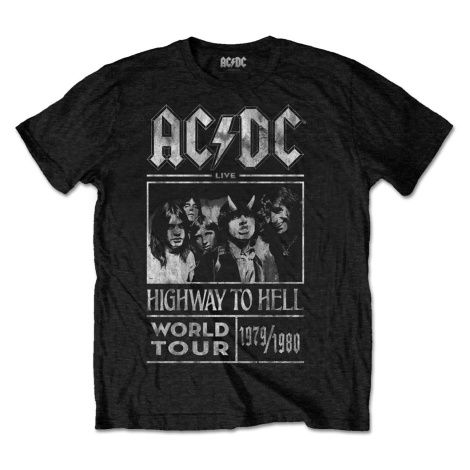 AC/DC tričko Highway to Hell World Tour 1979/1980 Čierna