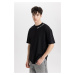 DEFACTO Comfort Fit Crew Neck Printed Short Sleeve T-Shirt