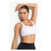Trendyol White Medium Support/Sculpting Window/Cut Out Detail Knitted Sports Bra