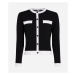 Sveter Karl Lagerfeld Classic Lslv Cardigan Black