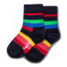Happy Socks Súprava 2 párov vysokých detských ponožiek KSTR02-6002 Farebná