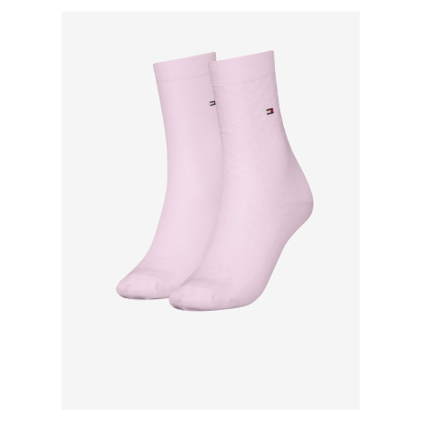 Tommy Hilfiger Set of two pairs of women's socks in light pink Tommy Hil - Ladies
