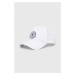 Plátenná čiapka Tommy Hilfiger biela farba, s nášivkou