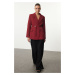 Trendyol Burgundy Accessory Detailed Blazer Jacket