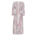 Tommy Hilfiger Šaty - VISCOSE MIDI SHIRT DRESS 3/4 SLV vzorované