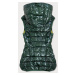 Zelená dámska vesta s kontrastnou podšívkou (B9549)