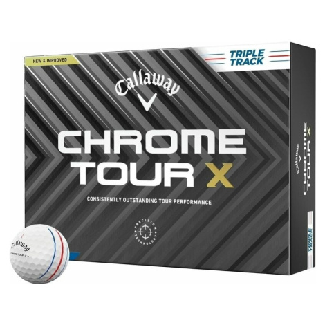 Callaway Chrome Tour X White Triple Track Golfové lopty