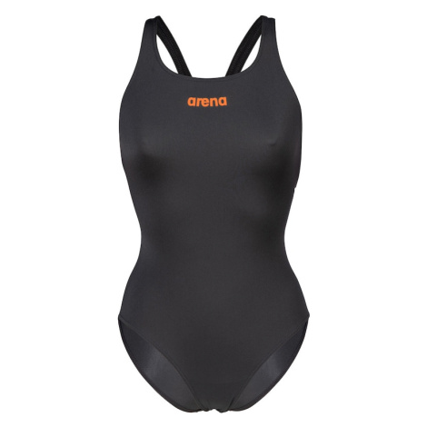 ARENA Športové jednodielne plavky 'TEAM PRO SOLID'  čadičová / oranžová