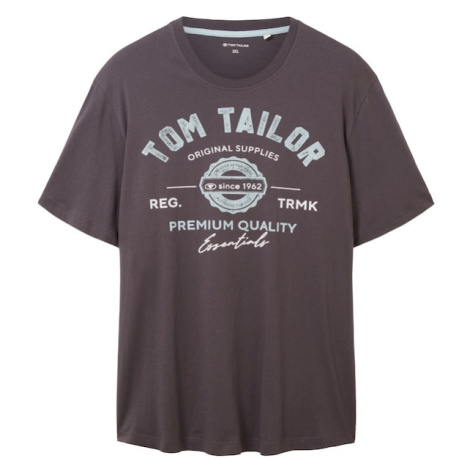 TOM TAILOR Men + Tričko  svetlomodrá / grafitová / biela