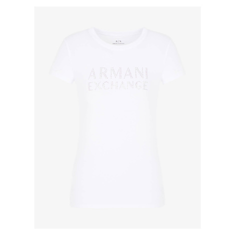 Biele dámske tričko Armani Exchange