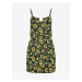 Yellow-Blue Flored Short Dress on Straps Noisy May Sunflower - Women
