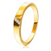 Zlatý prsteň v 14K zlate - diagonálny zárez s osadenými zirkónmi - Veľkosť: 54 mm