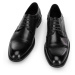Čierne kožené topánky pre pánov