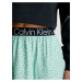 Svetlo zelená dámska kvetovaná sukňa Calvin Klein Jeans