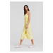 Šaty Karl Lagerfeld Gathered Stretch Dress Elfin Yellow