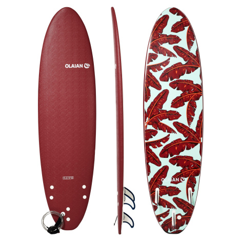 Penová surfovacia doska 500 7' dodávaná s 1 leashom a 3 plutvičkami OLAIAN