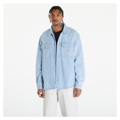 Košeľa Carhartt WIP Harvey Shirt Jacket UNISEX Blue Stone Bleached