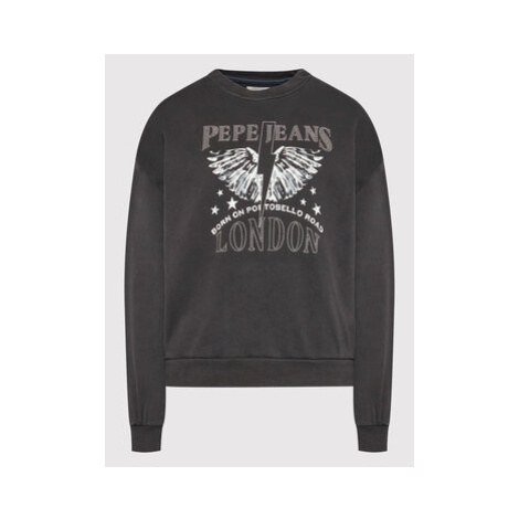 Pepe Jeans Mikina Candence PL581188 Čierna Relaxed Fit