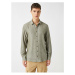 Koton Men's Green Long Sleeve Shirt