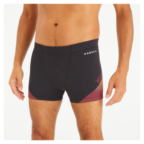 Pánske boxerkové plavky Fiti 500 čierno-červené NABAIJI
