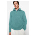 Trendyol Mint Regular Fit Zippered Turtleneck Knitwear Sweater