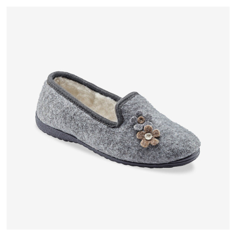 Papuče s ozdobnými kvetinkami a vysokým podielom vlny Blancheporte