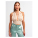 Dilvin 5838 Halterneck Crop Top-béžový