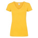 Yellow v-neck Women's T-shirt Valueweight Fruit of the Loom