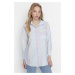 Trendyol Lilac Striped Woven Shirt