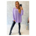 Široký oversize sveter fialový UNI