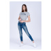 Tommy Jeans Rifle - MID RISE SKINNY NORA RBST modré