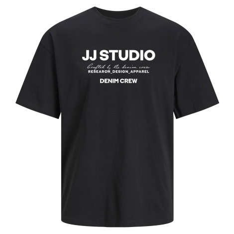 Jack&Jones Pánske tričko JJGALE Relaxed Fit 12247782 Black S Jack & Jones