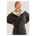 Bianco Lucci Women's Plush Hooded Coat