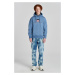 MIKINA GANT REG ARCHIVE SHIELD HOODIE DENIM BLUE MEL