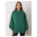 ZELENÁ OVERSIZE MIKINA BEZ POTLAČE RV-BL-6989.37X-GREEN