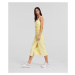 Šaty Karl Lagerfeld Gathered Stretch Dress Elfin Yellow